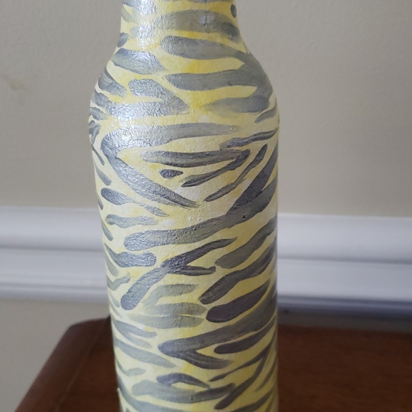 Vintage bottle vase home décor table decor silver - Picture 4 of 4